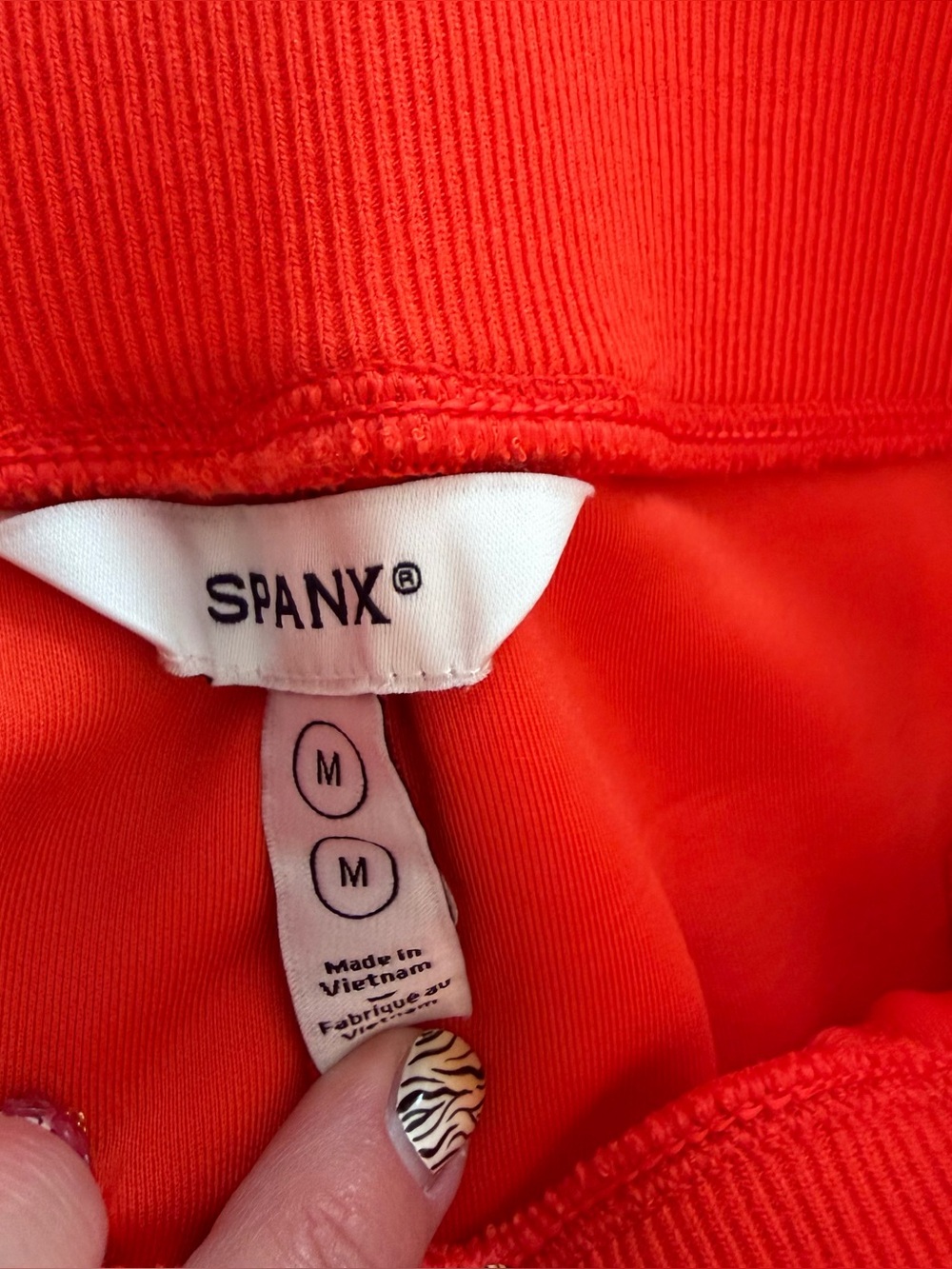 SPANX Orange Wide-Leg Pants with White Piping - Picture 2 of 4